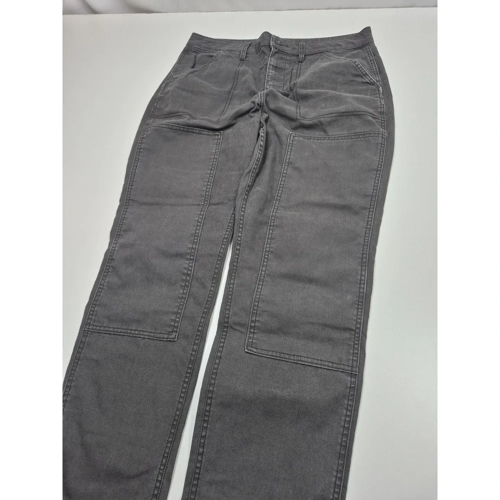 REI Co-op Women's Trailsmith Pants Utility Style Canvas Gray 14 Double Knee